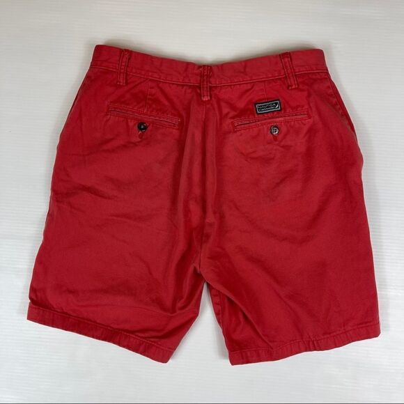 Nautica Flat Front Slim Fit Shorts Chino Sailor Red Men's Size 34W - Picture 2 of 7